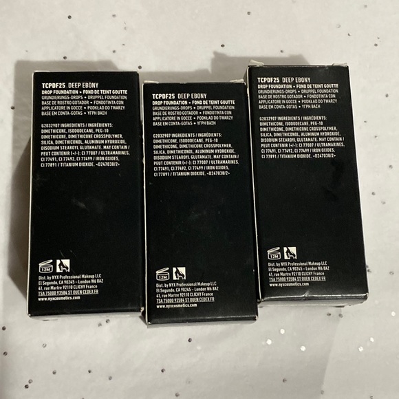 3 NYX Professional Makeup Total Control Pro Drop Foundation DEEP EBONY TCPDF25 - Picture 5 of 7